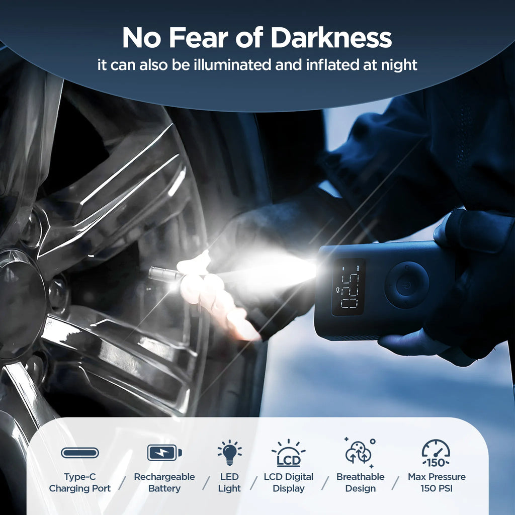 Mijia 2 Tragbarer Elektro-Kompressor - 25% Mehr Leistung, 10.3 Bar & Smart-Display