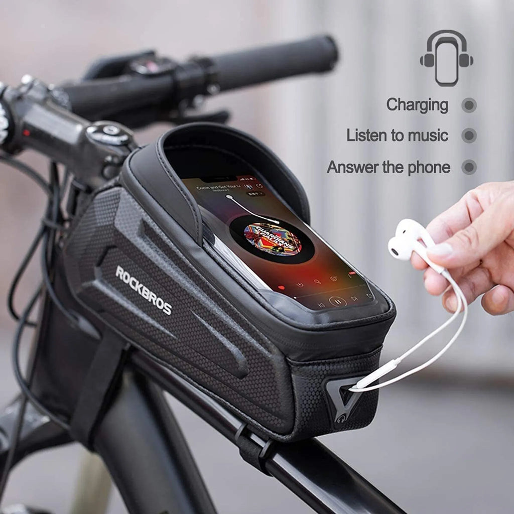 ROCKBROS Fahrrad Rahmentasche, Lenkertasche, Handytasche, Wasserabweisend, Touchscreen 1,7L