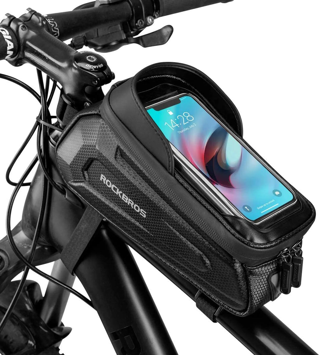 ROCKBROS Fahrrad Rahmentasche, Lenkertasche, Handytasche, Wasserabweisend, Touchscreen 1,7L