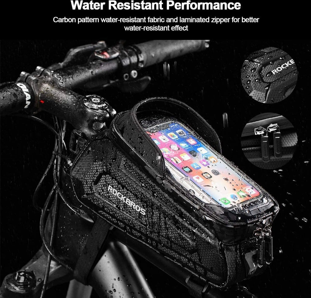 ROCKBROS Fahrrad Rahmentasche, Lenkertasche, Handytasche, Wasserabweisend, Touchscreen 1,7L